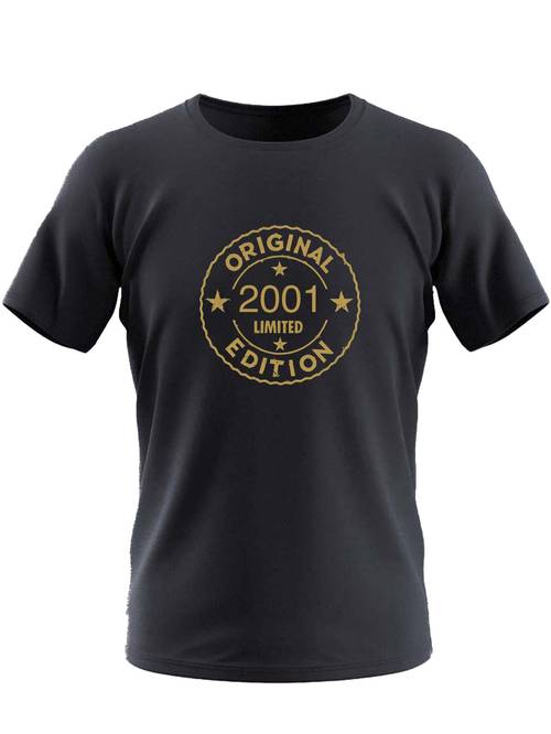 2001 Limited Edition Print Tee Shirt, Tees For Men, Casual Short Sleeve T-shirt For Summer