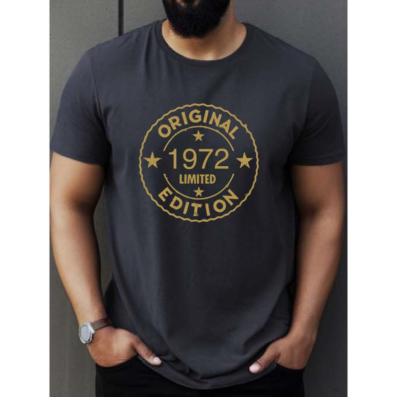 

1972 Tee-shirt imprimé en édition limitée, t-shirts pour hommes, t-shirt décontracté à manches courtes pour l’été