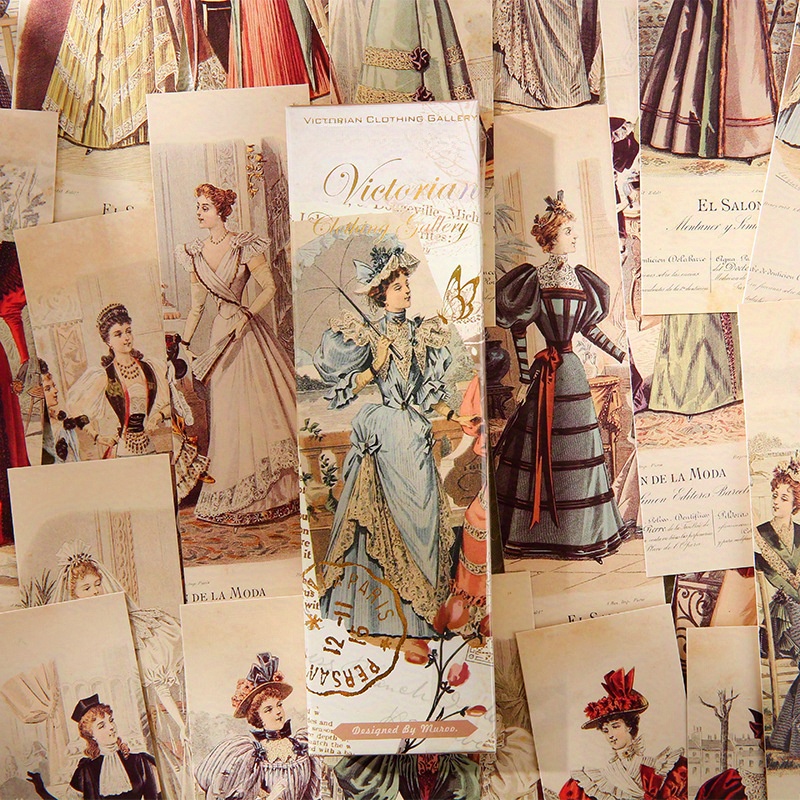 

30-piece Victorian Style Paper Bookmarks - Elegant Page Markers For Books, Stationery & Gifts