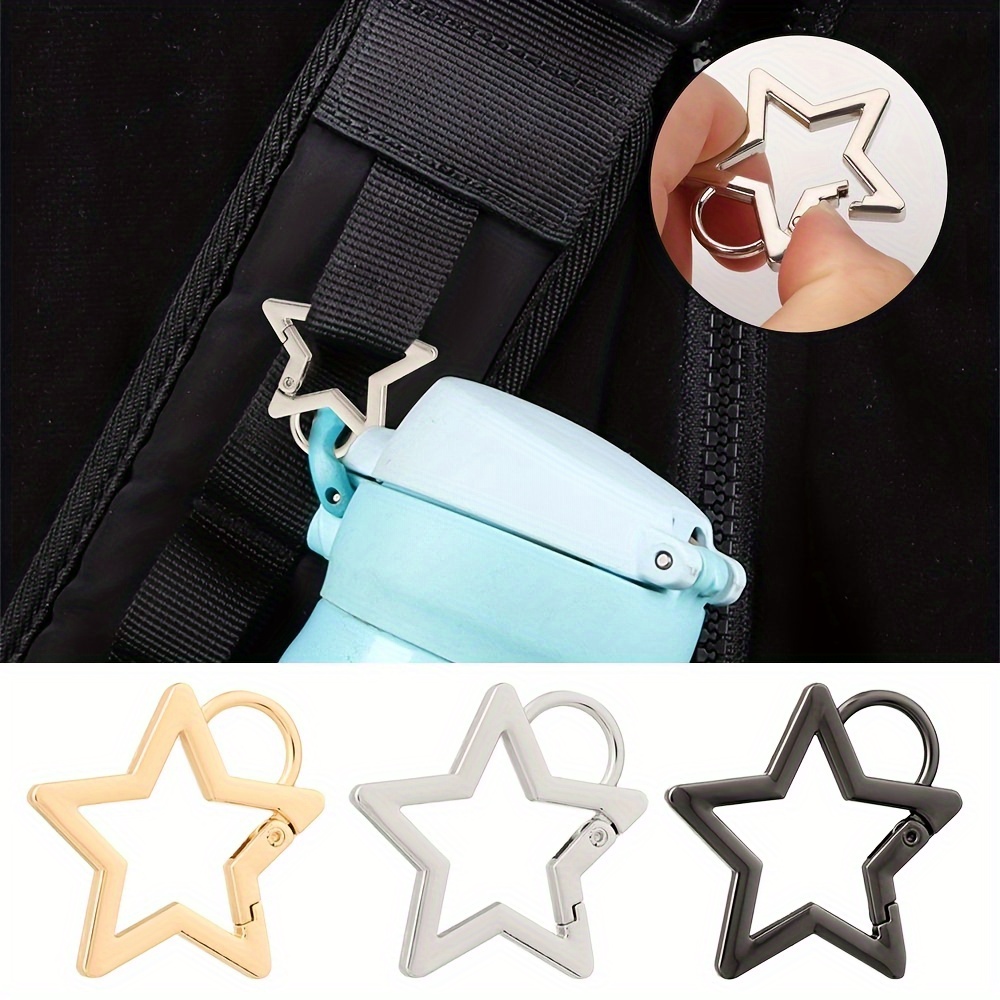 

A Single Piece Of Spring Carabiner Alloy, Plated, Suitable For Purses, Handbags, Ramadan Star-shaped Snap Hook, And Outdoor Camping Hiking Accessories.