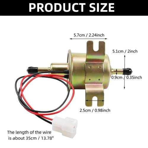 12v pump hep 02a a universal inline pump for gasoline and diesel operating at 2 5 4 psi suitable for motorcycle carburetors and engines