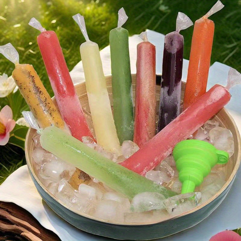 

50/100pcs, Disposable Ice Popsicle Mold Bags, Ice Pop Bags Healthy Snacks, Yogurt Sticks, Ice Candy, Juice & Fruit Smoothies, Freeze Pops, Self-sealing Diy Popsicle Packaging Bags, Kitchen Accessaries