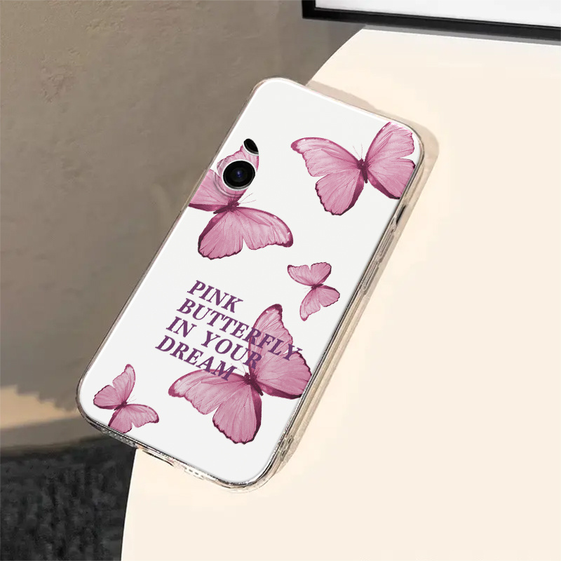 

Pink Butterfly Pattern Tpu Case For Samsung A54/a53/a52(a52s)/a34(5g)/a32(5g)/a14(5g)/a13(5g)/s10+/s21/s21u/s21+/s22/s22+/s22u/s23/s23+/s23u - Durable Protective Phone Cover
