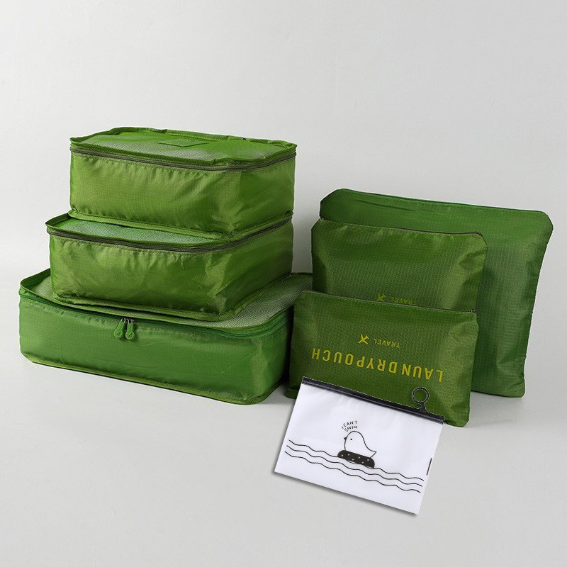 E-shop 7-teiliges Set von Lebendigen Reiseaufbewahrungstaschen in 11 Farben - Strapazierfähiges Polyester, Reißverschlusstaschen für Effiziente Gepäck-