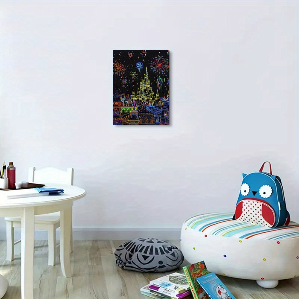  the a display of fireworks and or classroom decor details 0
