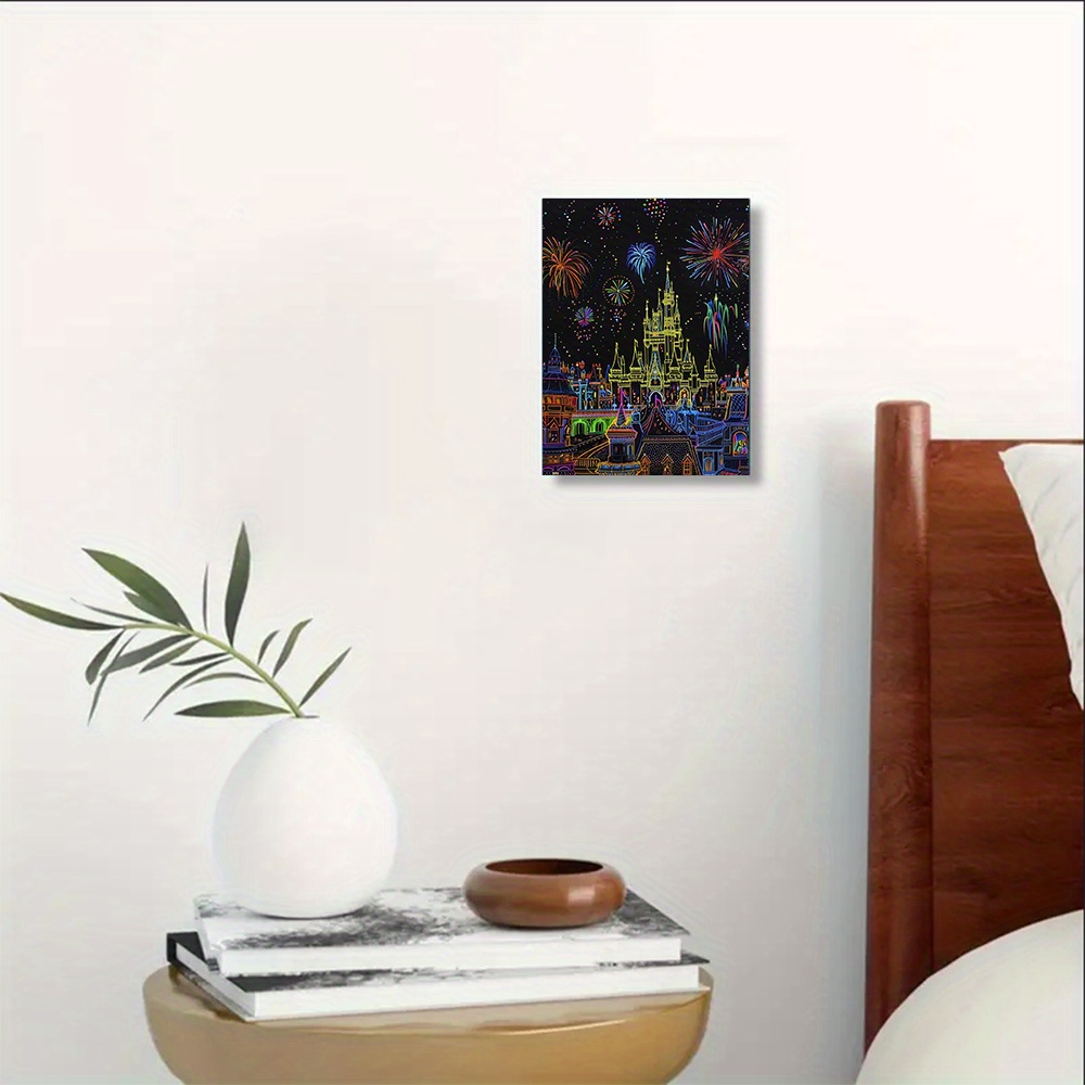  the a display of fireworks and or classroom decor details 1