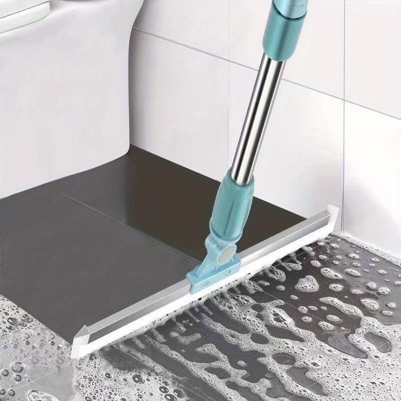 

Handy, Magic Silicone Broom And Wiper - Multifunctional Sweeper For Bathroom, Living Room, Kitchen - Adjustable Handle, Floor Mop With Glass Cleaning Capabilities