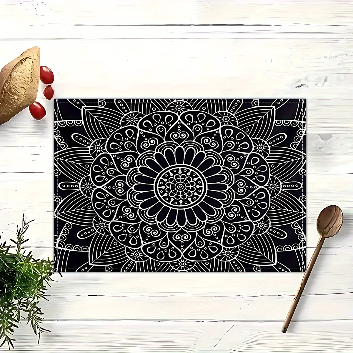 

1/4/6/8/12pcs Table Mats, Bohemian Mandala Printed Placemats, Anti-slip Super Durable Coffee Maker Mats, Countertop Dining Table Decorative Placemats, Home Kitchen Supplies