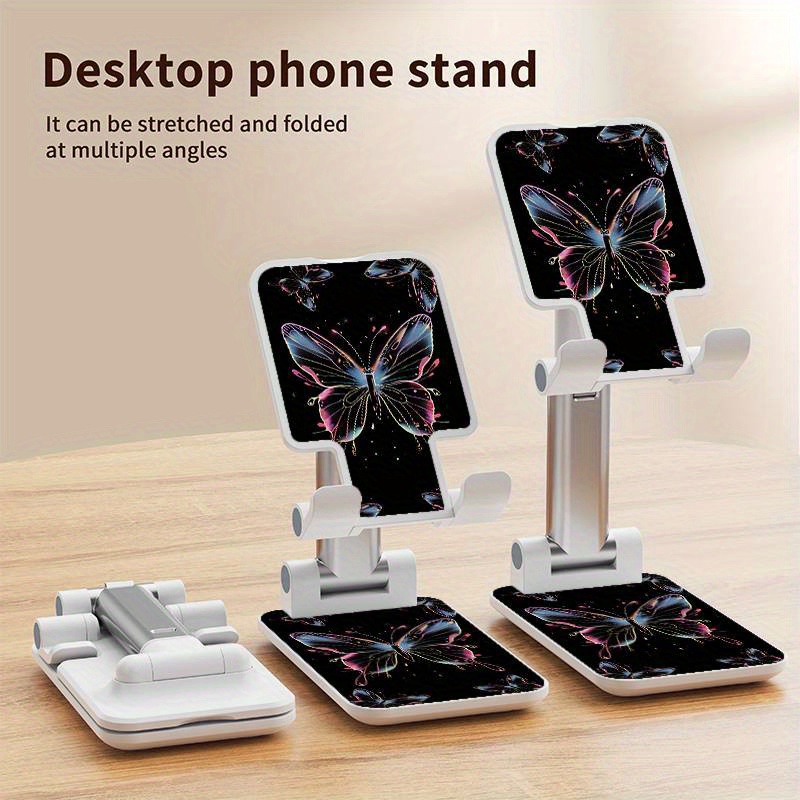 

Colorful Butterfly Mobile Phone Stand Folding Lazy Tablet Desktop Stand Live Online Class Retractable Universal Portable Mobile Phone Stand