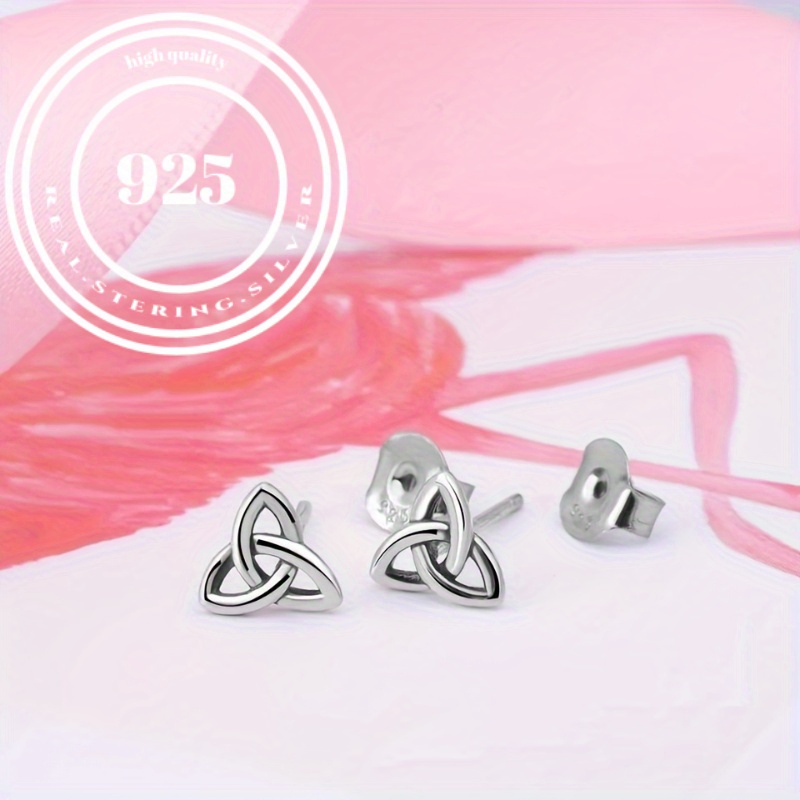 

925 Sterling Silver Simple Style Knot Detail Stud Earrings For Girls, Ideal Choice For Gifts.