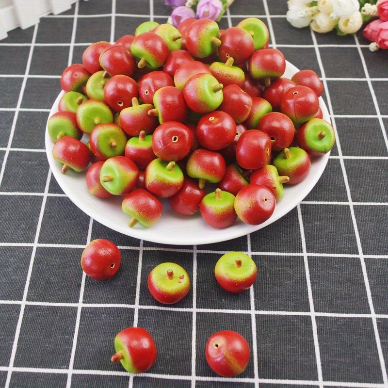 

30-piece Miniature Hawthorn Fruit Decorations - Realistic Plastic Fake Berries For Crafts & Art Projects