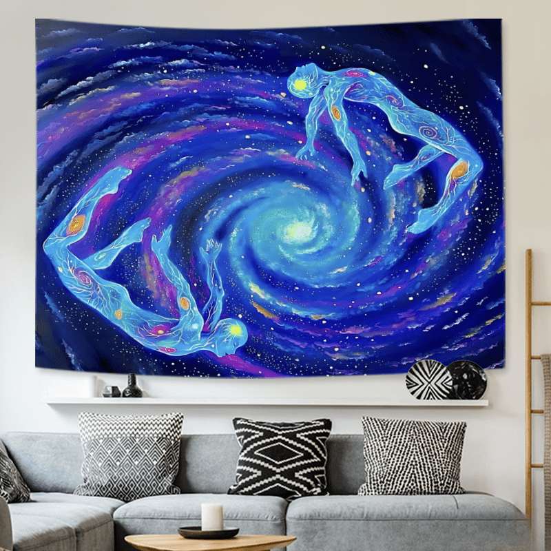 

Cosmic Ocean Tapestry - Wall Art With Ethereal Sea Life, Durable 90g Polyester Fiber Wall Hanging For Home, Office, Dorm, Party Decor, Washable 79x59 Inch Tapestry, Ideal Gift For All Ages