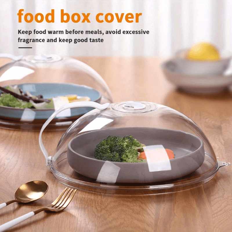 1pc   microwave splash guard transparent polycarbonate airtight food cover reusable anti splatter lid for kitchen cooking details 4