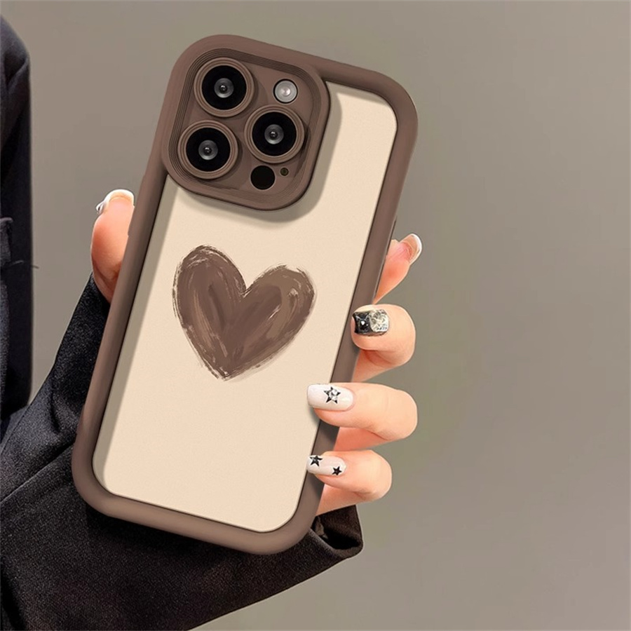 

Shockproof Protective Phone Case For 7/8/11/12/13/14/15/x/xr/xs/plus/pro/pro Max/se2 - Durable Bumper Cover With Heart Design