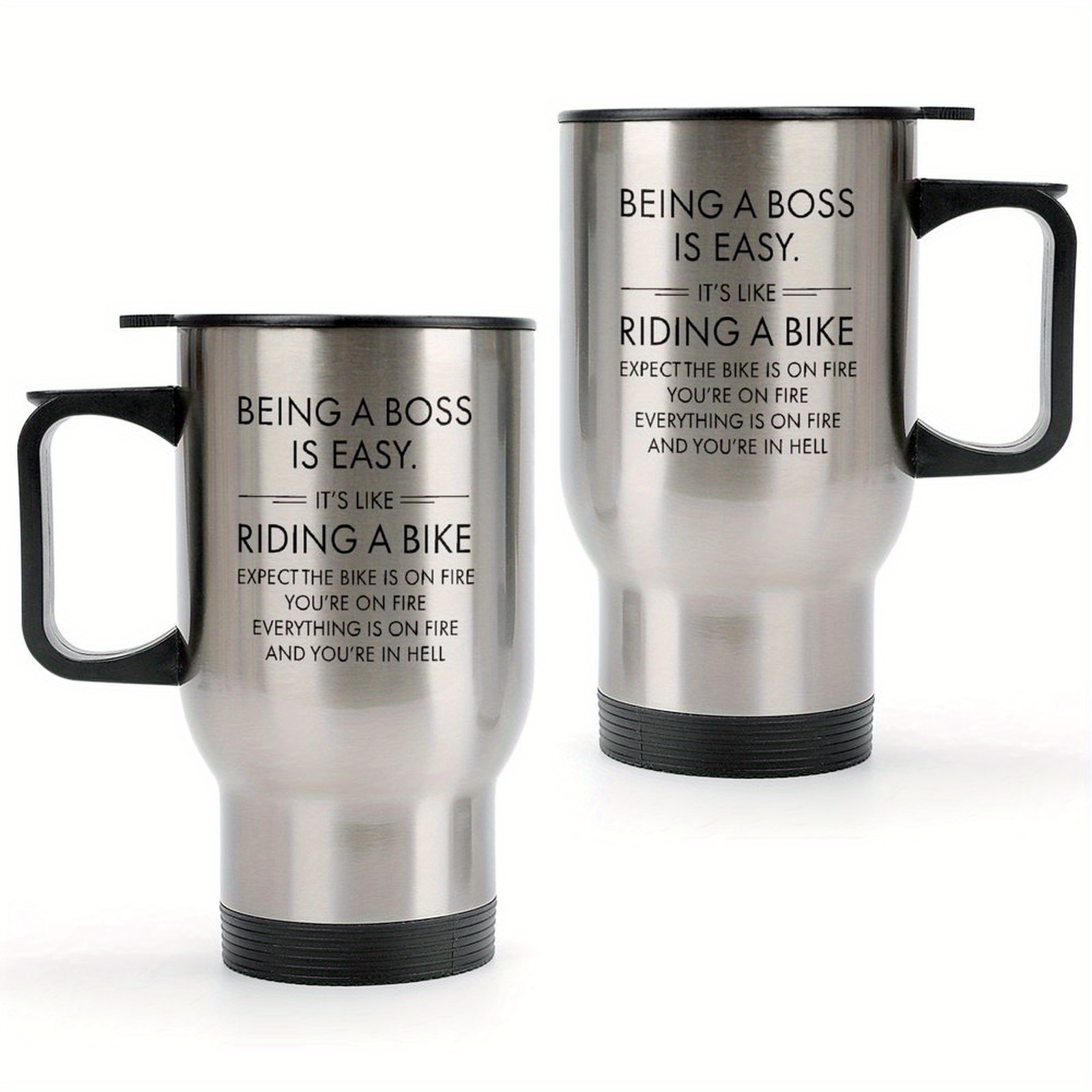 Funny Tumblers For Men - Being A Boss Is Easy - Stainless Steel Mug ...