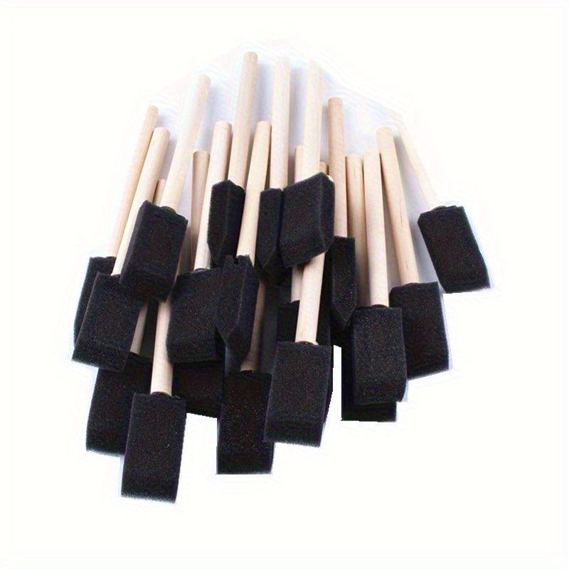 Image of Set Of 20, Foam Paint Brushes, Sponge Brushes, Sponge Paint Brush, Foam Brushes For Painting Staining, Paint Sponges For Art, Varnishes, Acrylics, Stains, Crafts
