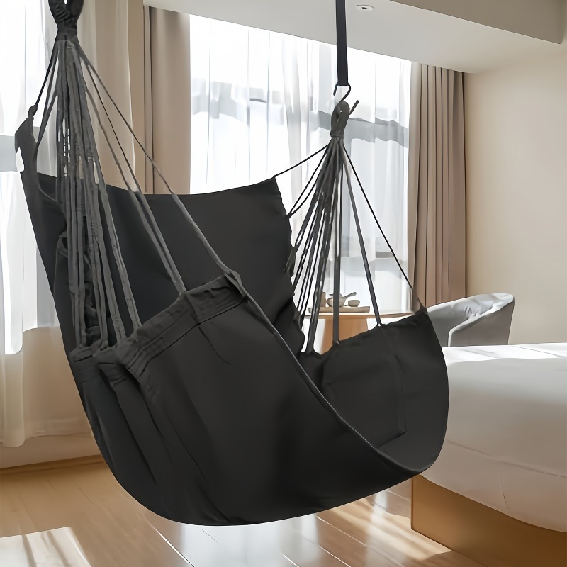 

1pc, Indoor/outdoor Fabric Hammock Swing Chair, Anti-rollover Design, Swing Chair For College Dormitory, Includes 2 Zip Ties & Storage Bag