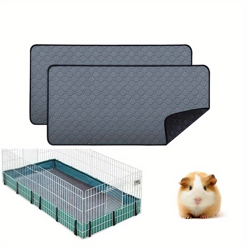 

Easy-clean, Waterproof Guinea Pig Bedding - Reusable, Non-slip Cage Liner For Small Pets | Super Absorbent Polyester Fiber Pad For Rabbits, Hamsters, Mice