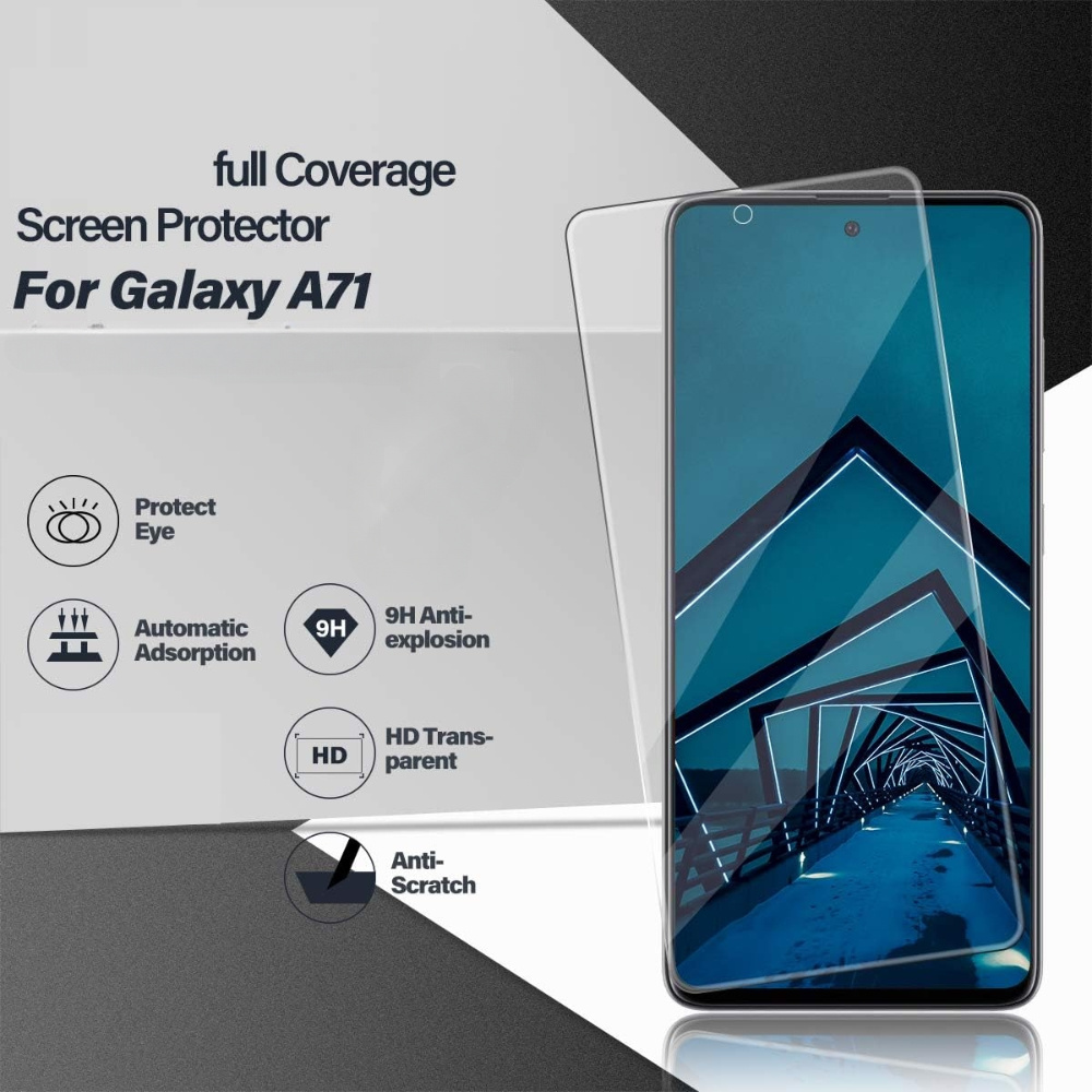

Samsung Galaxy A71 5g Tempered Glass Screen Protector, 2 Pack, 9h Hardness, Anti-scratch, Bubble-free, Hd Clear Protective Skin
