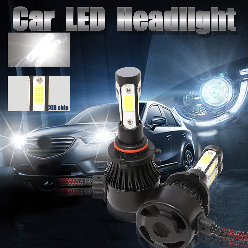 

2pcs Car Led Headlights 4 Sides Glowing H7 H8 H11 9005 Hb3 9006 Hb4 H13 High Low Beam H4 Led Headlamp Auto Super Bright Lights Bulbs