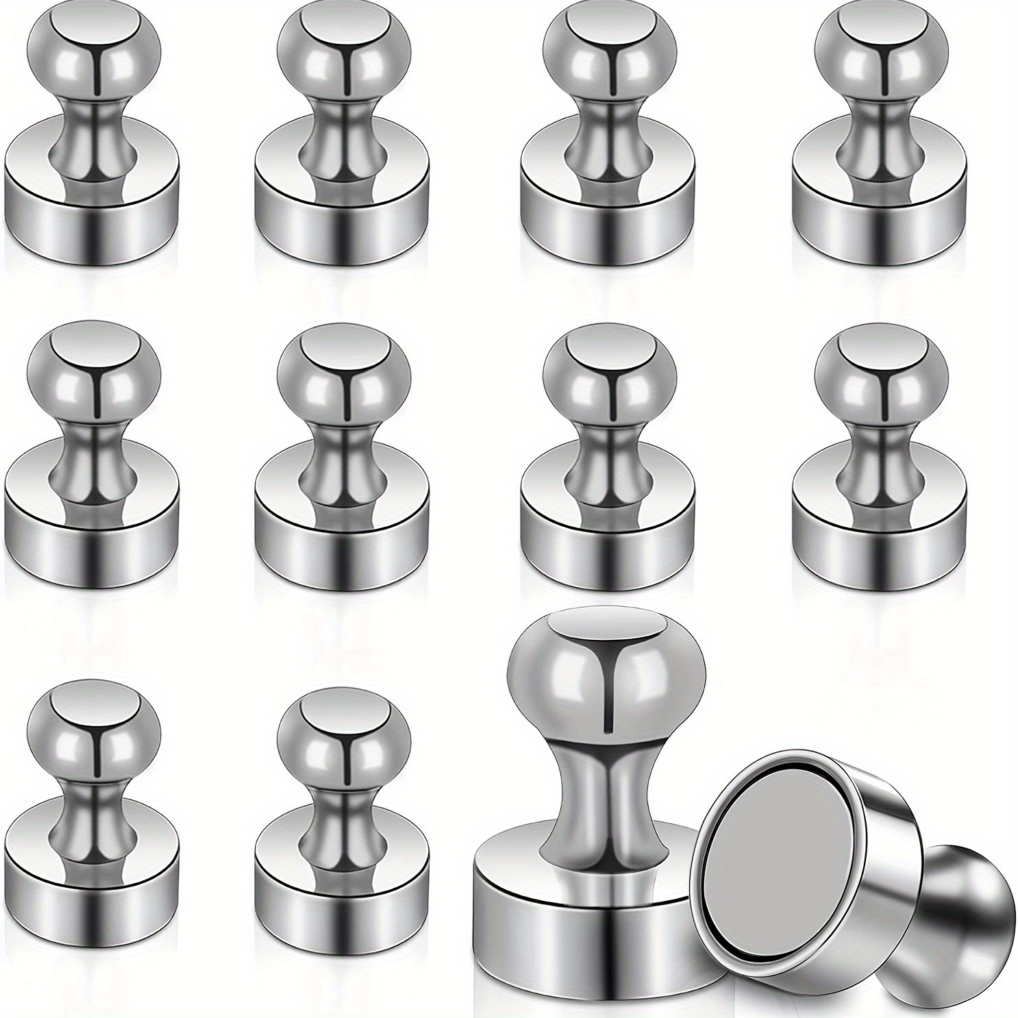 

Super 12-pack Neodymium Iron Magnets: Durable, Smooth Surface Kitchen & Teaching Home Travel Use - Strong Compact Design