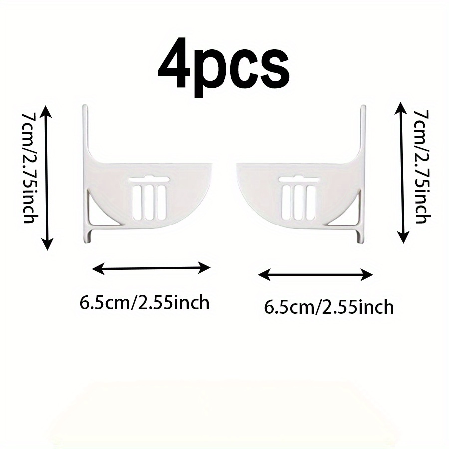 TEMU 4pcs Set Of 2 Pair Storage Trays Cling Film Trash Bag Organizer For Kitchen Refrigerator Cabinet Side Organizers