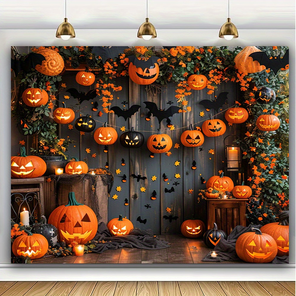 

1pc Autumn Wood Backdrops For Photography Pumpkin Halloween Farm Thanks Giving Brown Wooden Wall Background Props Party Decorations Banner Backdrops For Photography Booth Studio Props