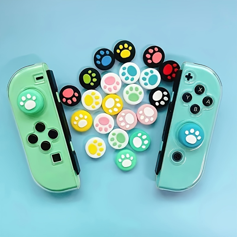 

For Switch Silicone Cat Paw Thumb Grips, 28pcs - Non-slip Joystick Caps For Gaming Precision