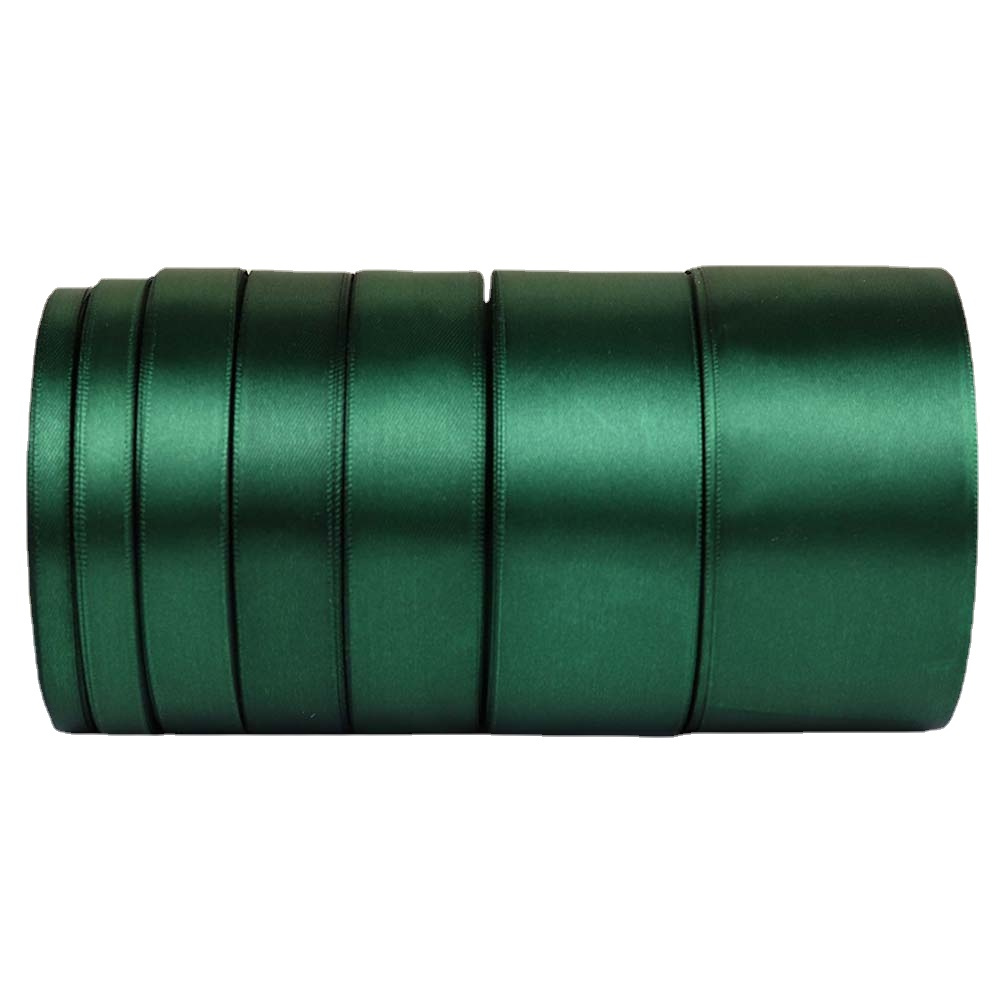 

1pc 25 Yards Dark Green Satin Ribbon, Multiple Widths, For Diy Crafts, Gift Wrapping, Bows, Party, Wedding, Christmas Decor