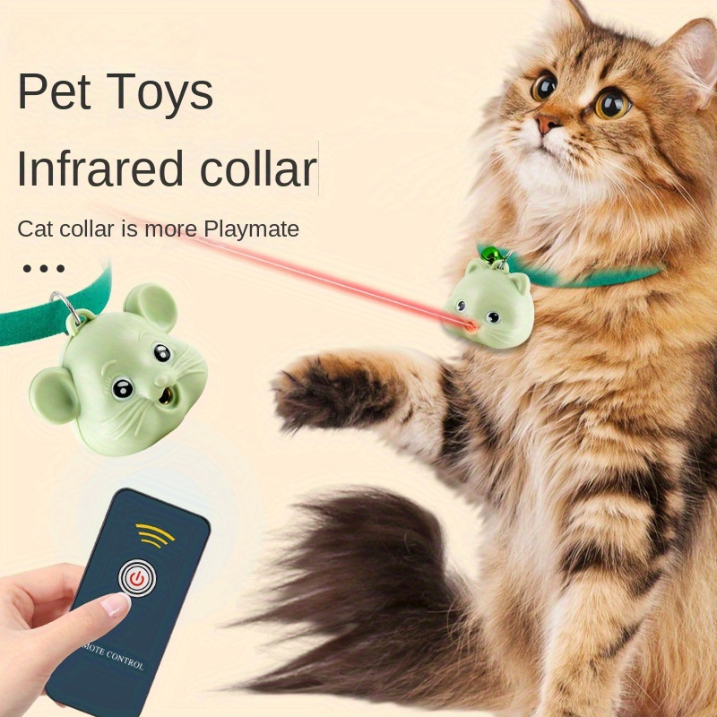 

Interactive Collar Toy, Rechargeable Infrared Playmate With Adjustable Strap, Plastic Pet Collar For Indoor Cats, Smart Self-entertaining Device, 1.26in Charm