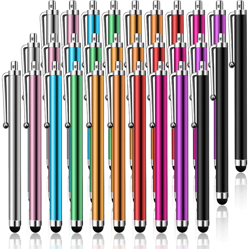 

15-piece Touch Screen Stylus Pens - Colorful Metal Capacitive Styling For , For Ipad, For Iphone & For Samsung Devices