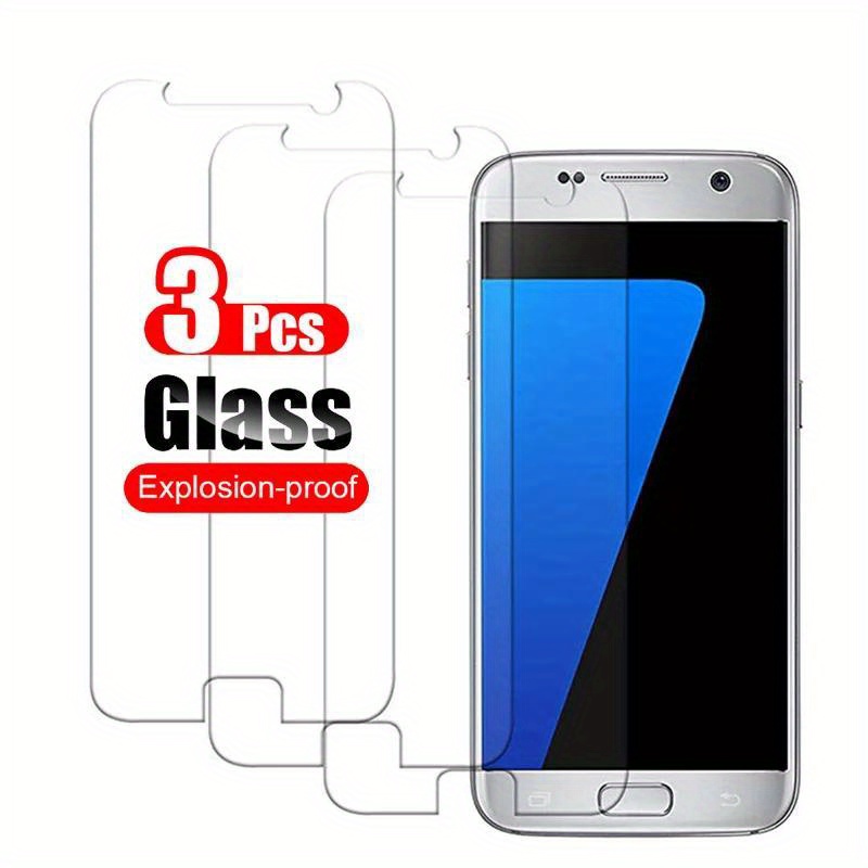 

S7 Tempered Glass Screen Protector, 3-pack - Resistant Film For G930f