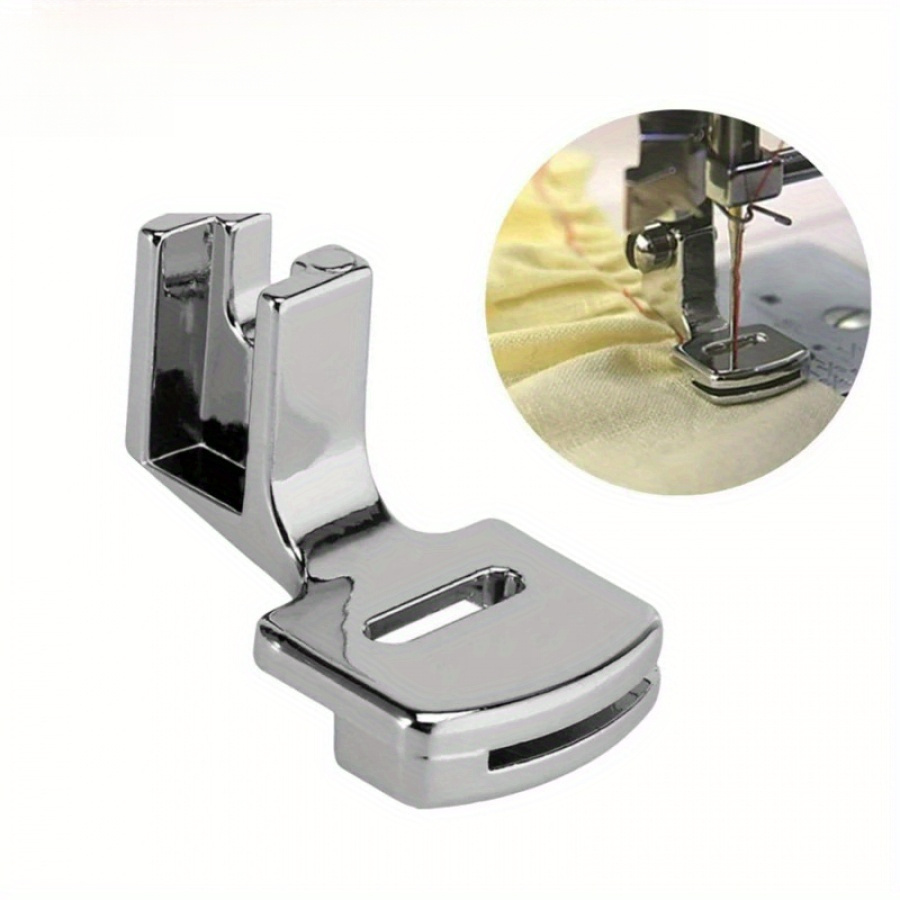 

1pc Multifunctional Sewing Machine Wrinkled Pleated Presser Foot, Household Domestic Accessory For Thin Fabrics, Craft Sewing Tools, Universal Fit, Durable Metal Construction