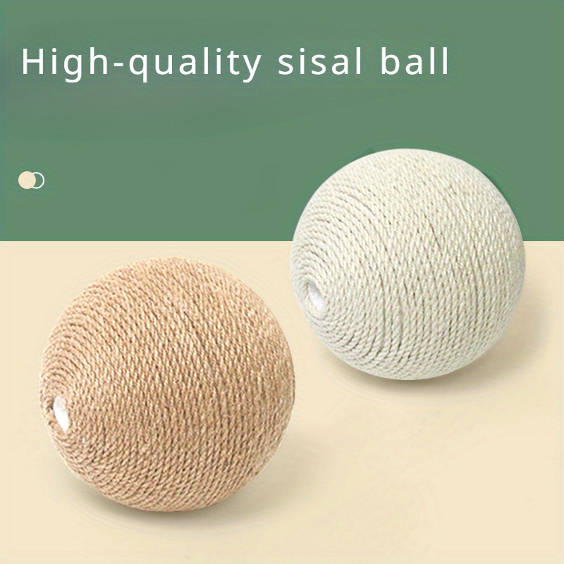 

Durable Sisal Rope Cat Scratching Ball - Paw Grinding & Climbing Frame Toy For Cats, Entangled Sword Hemp Material