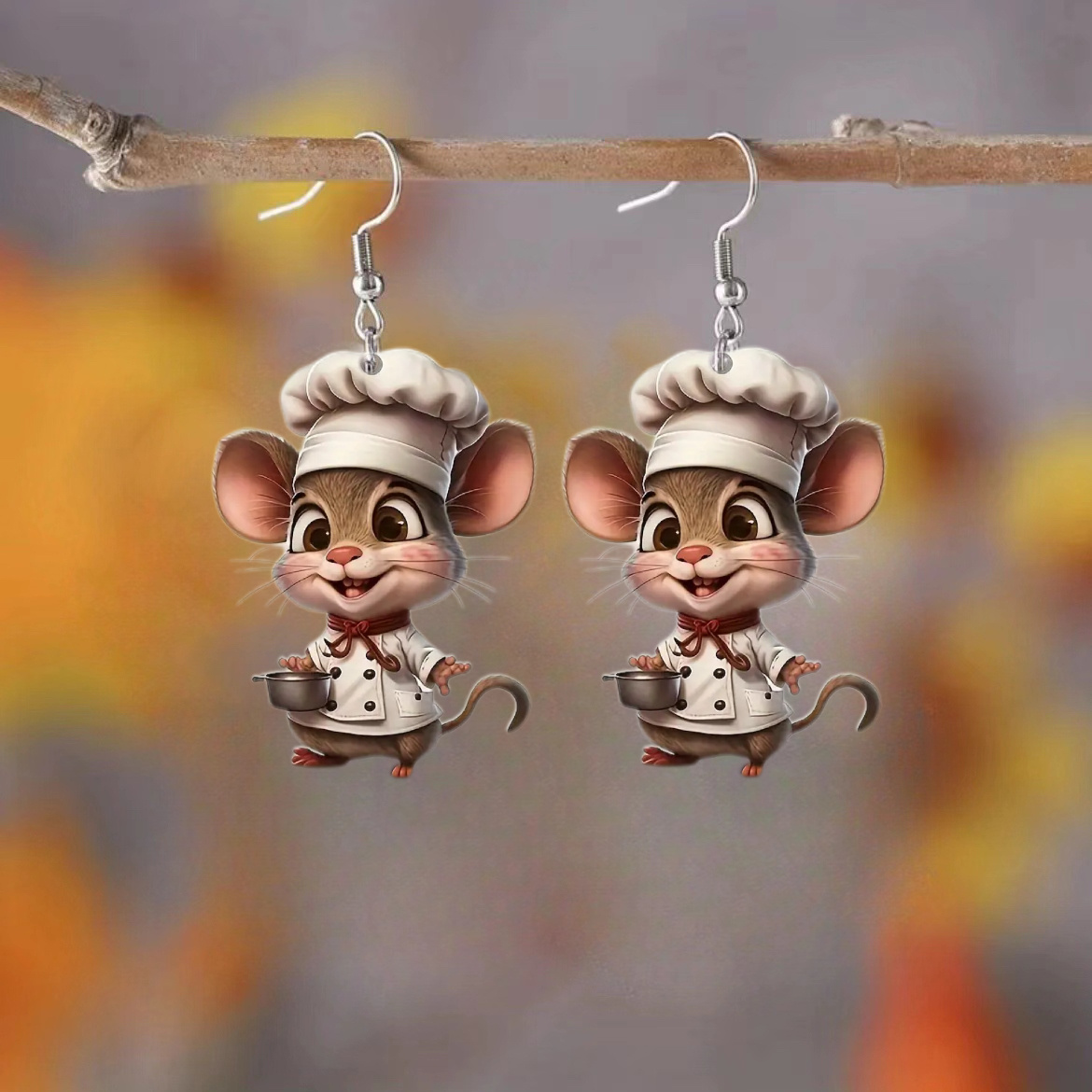 

Charming Mouse Acrylic Earrings - Perfect Gift For Wife & Daughter, Fashionable Decorative Accessory