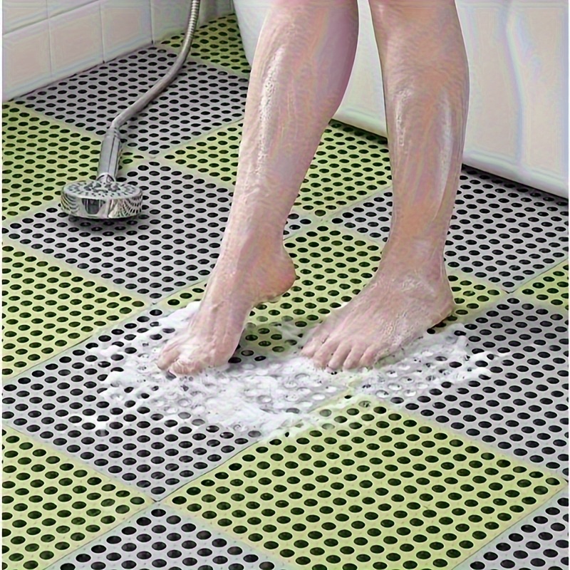 10pcs set plastic hollow waterproof shower mat swimming pool mat bathroom grid foot mat toilet dual color anti slip mats for bathroom shower room safety anti slip floor mat bathroom accessories details 11