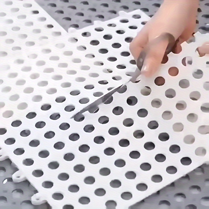 10pcs set plastic hollow waterproof shower mat swimming pool mat bathroom grid foot mat toilet dual color anti slip mats for bathroom shower room safety anti slip floor mat bathroom accessories details 3