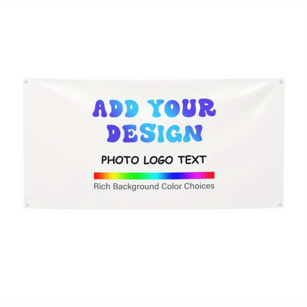 

1pc Custom Custom Banners And Signs, Personalized Banner With Photo Text, Customized Decorate Banners For Outdoor Indoor, Custom Banner For Birthday Party Graduation Halloween Christmas