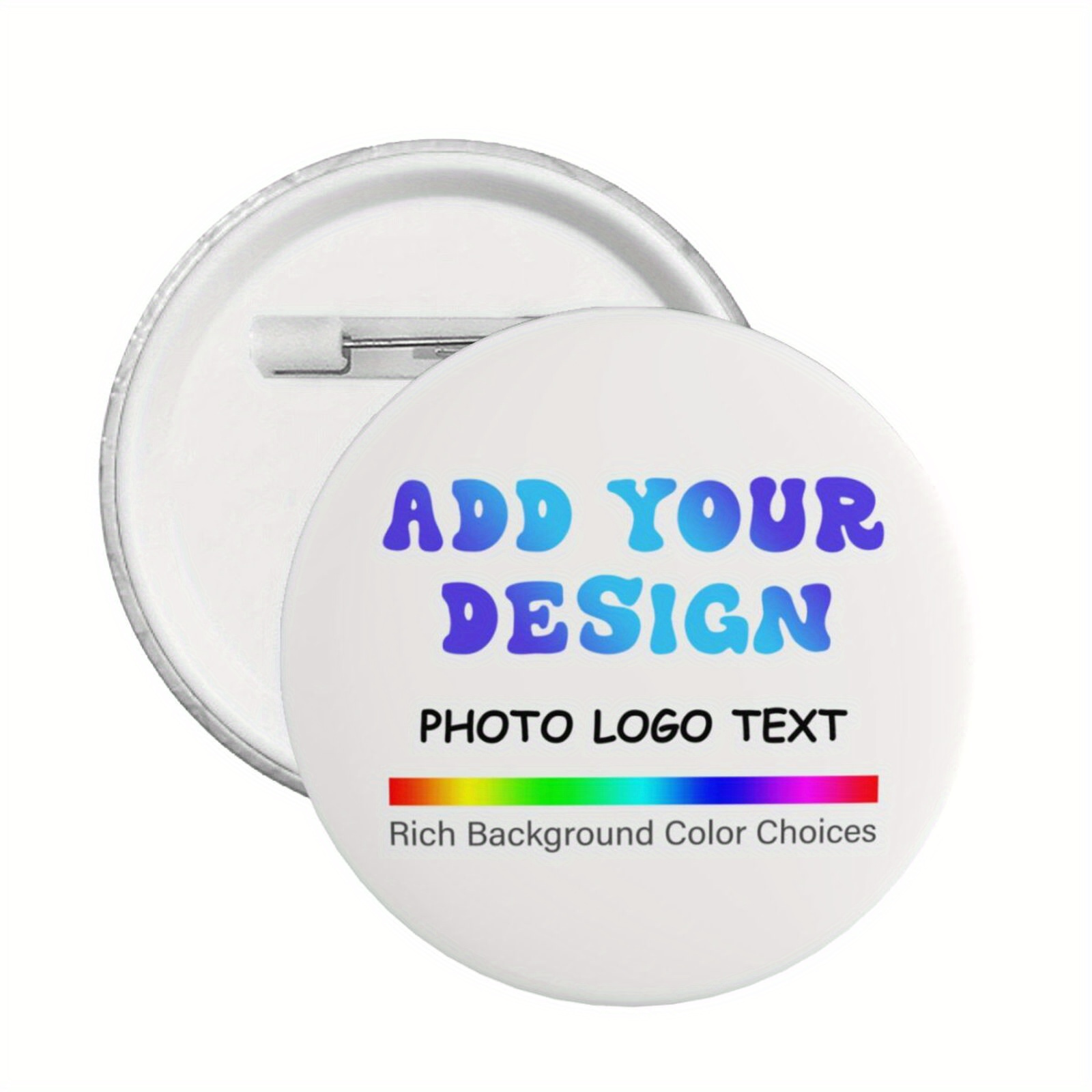 

Buttons Add Your Logo Or Photo Text Personalized Pinback Button Badges For Team Party Competitions