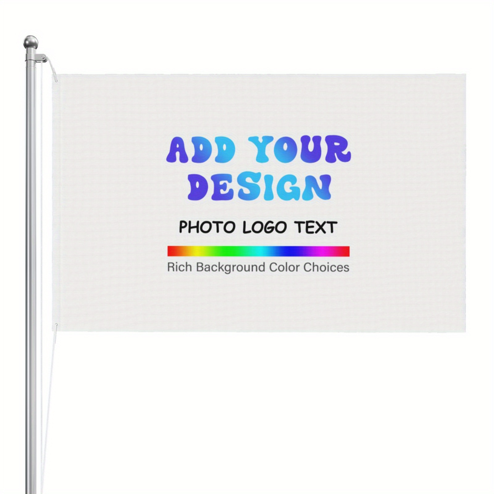 

Custom 5x8 Ft Double-sided Flag - Personalize With Your Logo, Photo, Or Text - Durable Polyester Outdoor/indoor Banner For Room Decor & Gifts