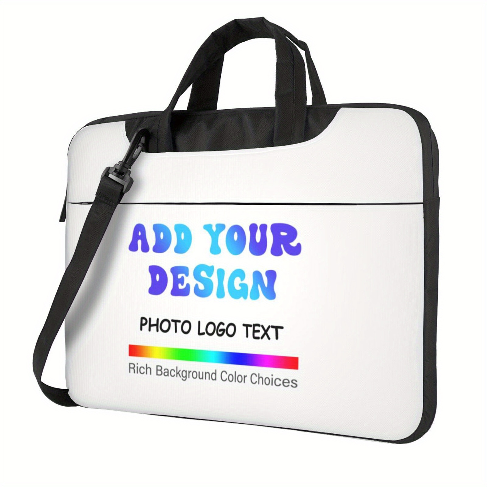 

Custom Laptop Bag, Personalized Shoulder Bag For Laptop Add Your Design, Customized Portable Computer Bag Gifts For Adults