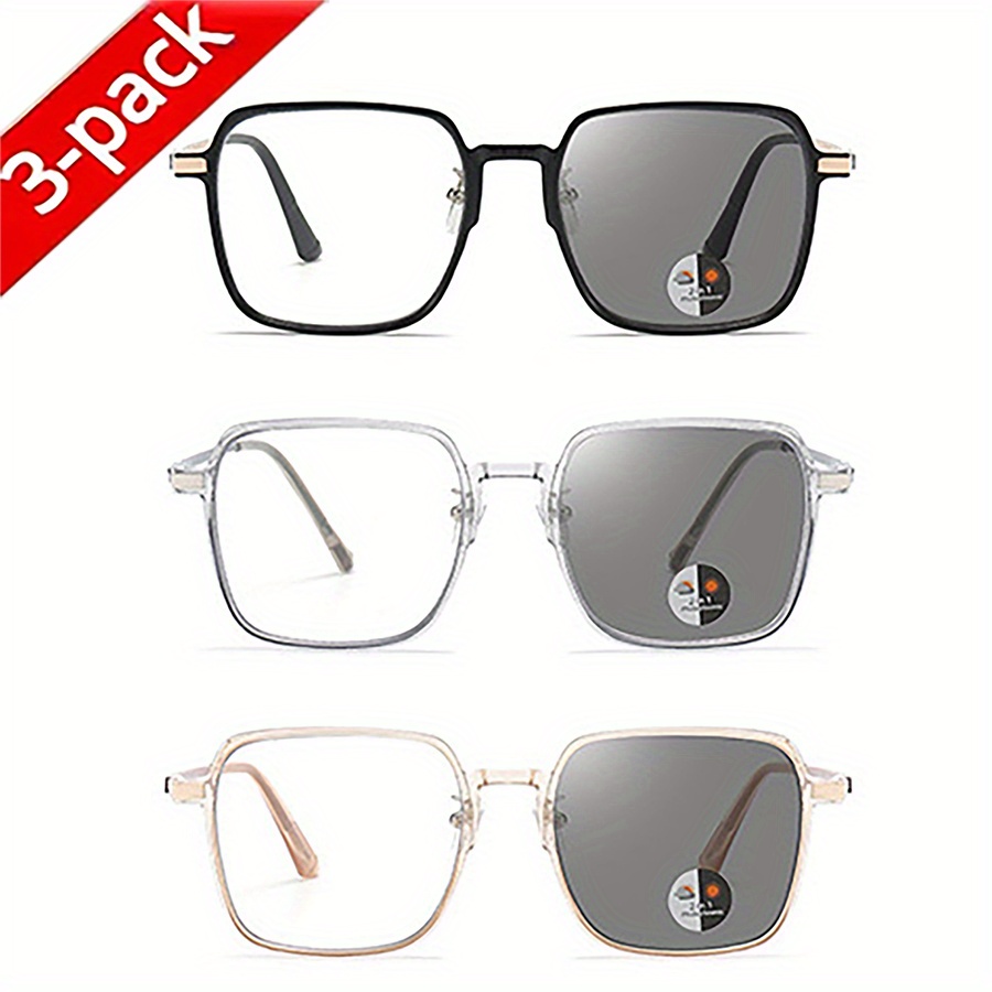 

3pcs Unisex Fashion Glasses Sport Style Shades With Anti Glare Sun Shades Durable Frame Available For Retail
