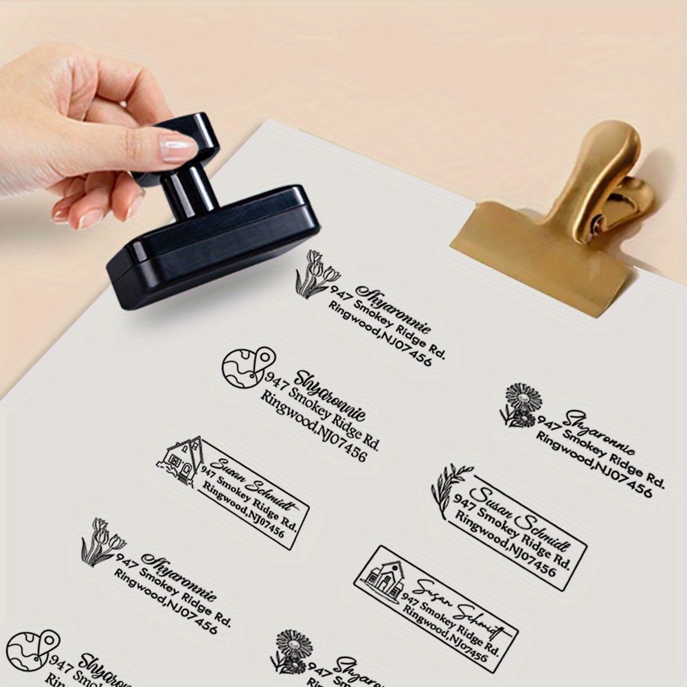 

Custom Business Stamp - Personalized Address Envelope Seal, Custom Name Stamp For Daily Office Use