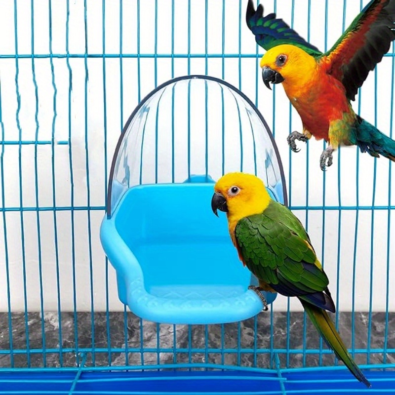 

Bird Bath Tub For Cage, Parrot Feeding , Food Cup For Birds, Pe Material Feeder Accessory For Lovebirds, Canary, - 1 Piece