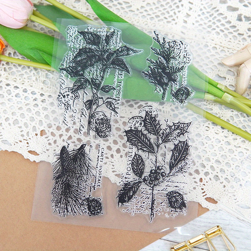 Rayher Clear Stamps Set timbri trasparenti in silicone, tavoletta 102,5x97mm, 14 motivi invernali e natalizi, gnomi, per scrapbooking e decoro, biglie | Leroy Merlin