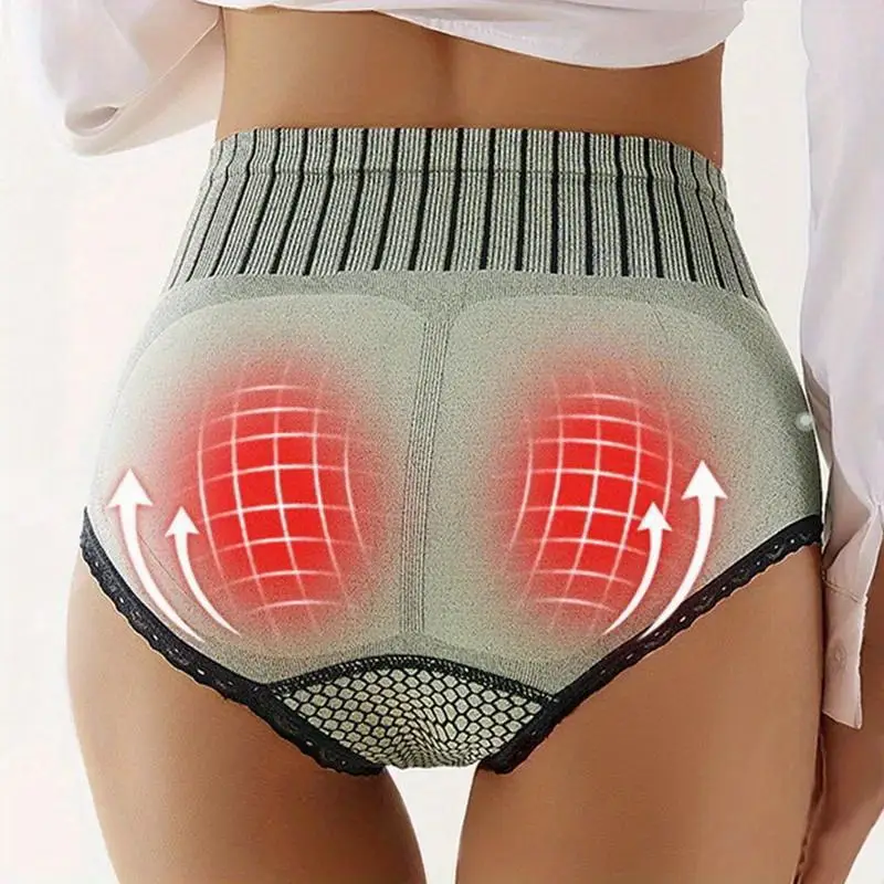 1pc womens high waist belly support briefs creative floral pattern print underwear comfy breathable stretchy intimates panties details 4