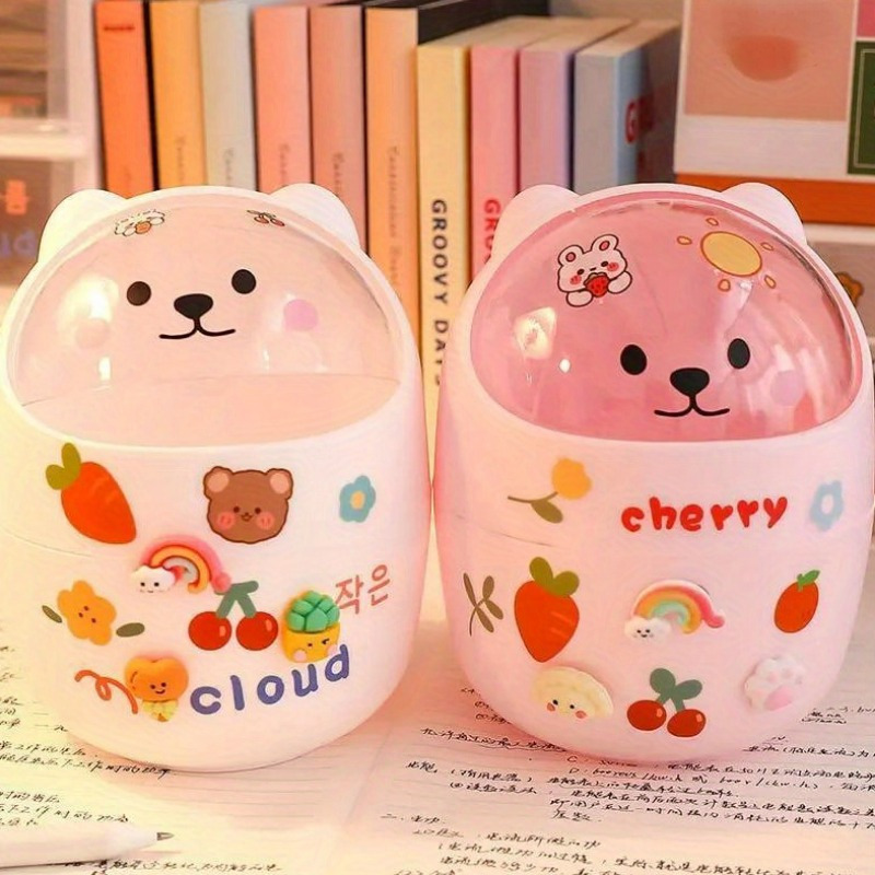 Mini Poubelle De Bureau Avec Couvercle, Poubelle De Salle De Bain