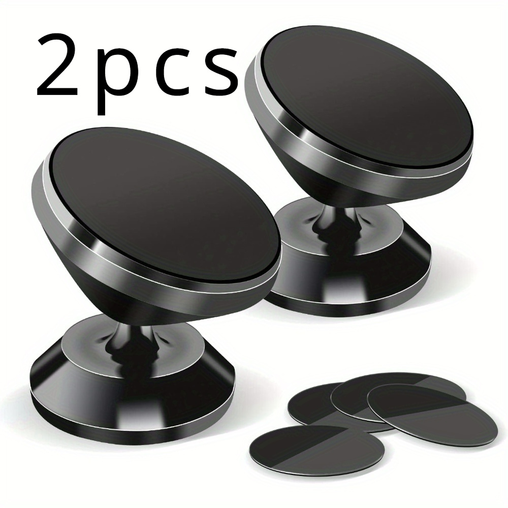 

2-pack Alloy Magnetic Car Phone Mount, Universal Dashboard Cell Phone Holder, Strong Magnet With 4 Metal Plates, 360° Rotatable, Compatible With , Samsung & More