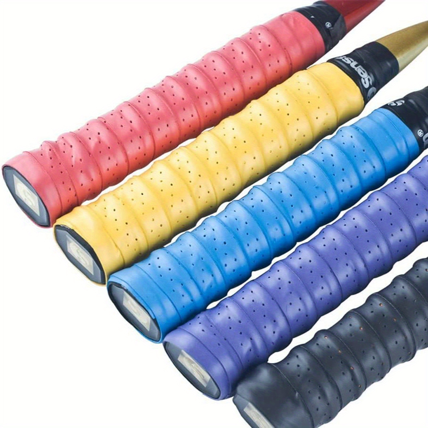 TEMU 5pcs Absorbent Anti-slip Racket Grip For Tennis, Badminton, And Pickleball Rackets, Indoor Outdoor Badminton Training Supplies