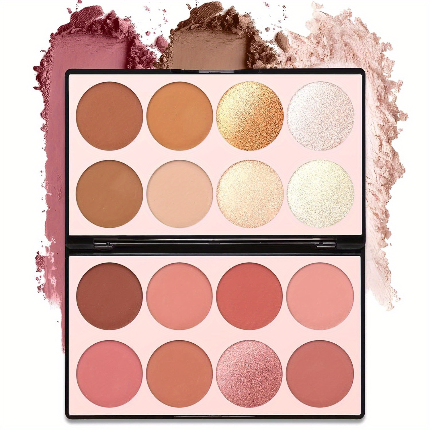 

16 Colors Contour Palette – All-in-one Makeup Kit With Blush, Highlighters, And Bronzer Powder – Versatile Face Contouring And Shading Set For Various Skin Tones